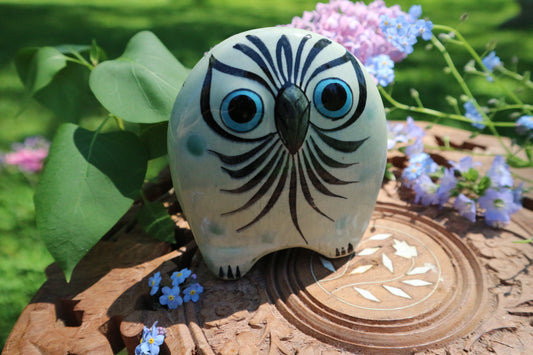 Hand-Painted Ceramic Owl