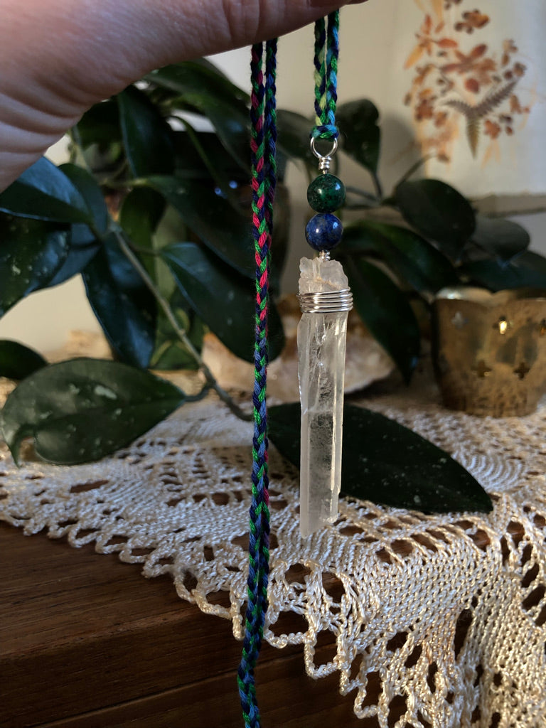 Handmade Quartz & Chrysocolla Necklace